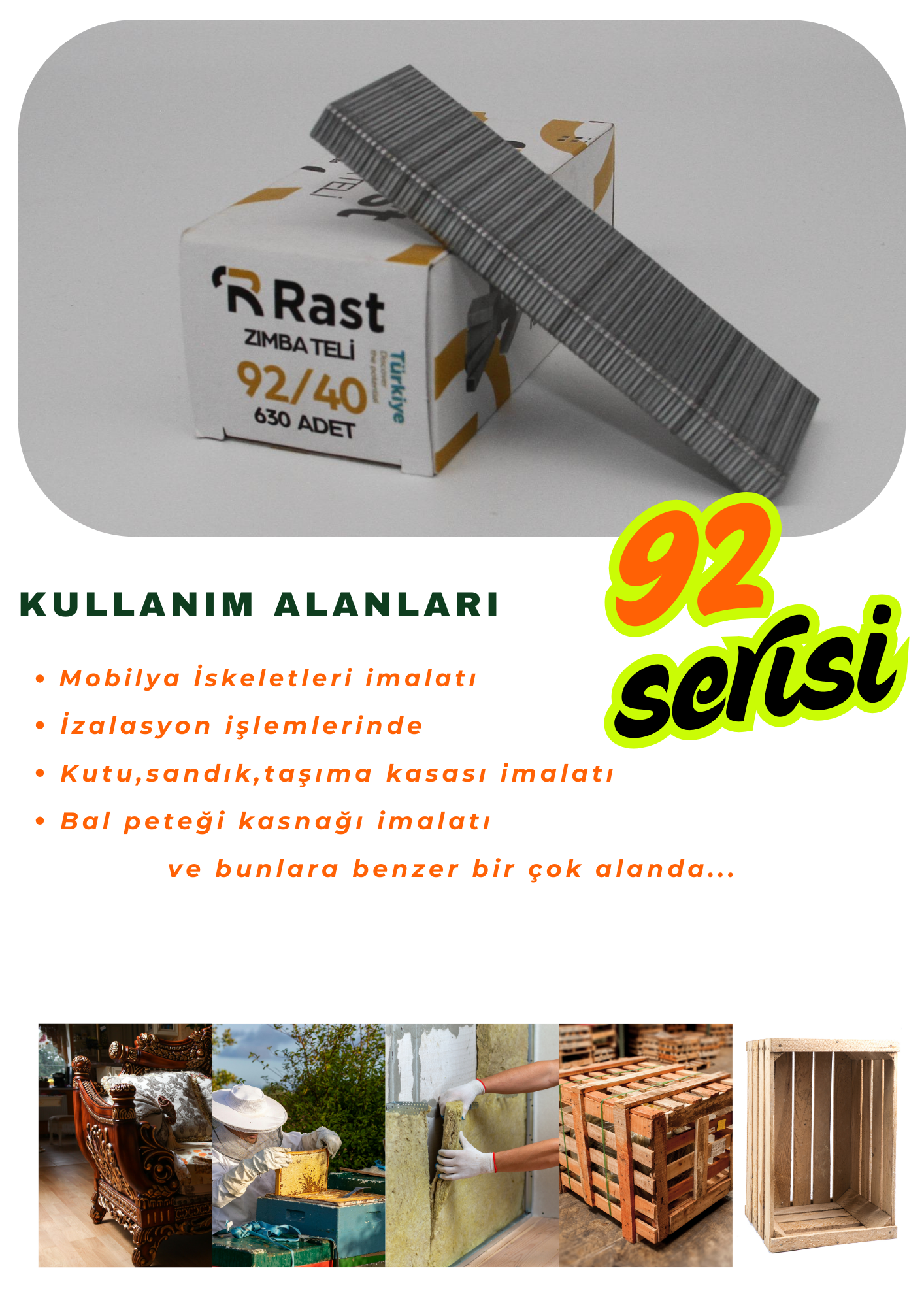 92 Serisi GA Zımba Telleri